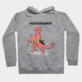 Karatesaurus - orange for bright backgrounds Hoodie